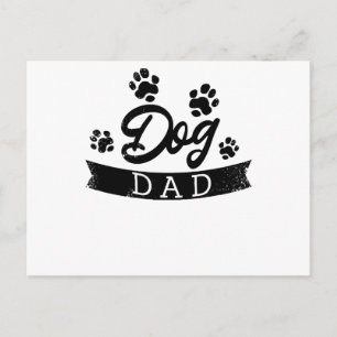 Cartão Postal De Festividades Pai de Cachorro Design Engraçado - Ideia de presen