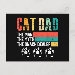 Cartão Postal De Festividades Pai de Gato do Dia Pai
