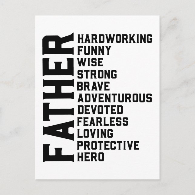 Cartão Postal De Festividades Pai o mito da lenda que os pais pai (Frente)