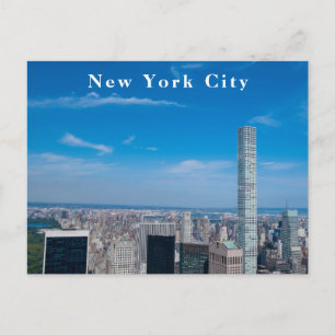 Cartão Postal De Festividades Paisagem Aérea da Cidade de Nova York e do Central