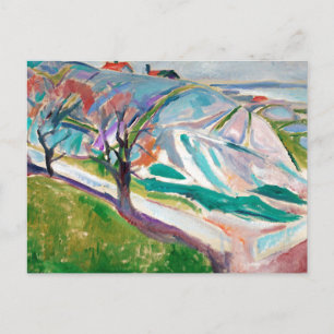 Cartão Postal De Festividades Paisagem com Edward Munch
