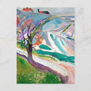Cartão Postal De Festividades Paisagem com Edward Munch
