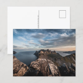 Cartão Postal De Festividades Paisagem da Noruega