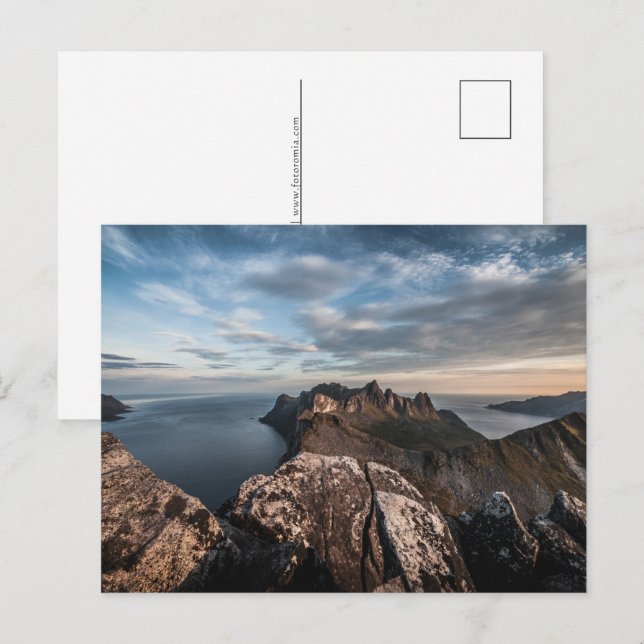Cartão Postal De Festividades Paisagem da Noruega (Frente/Verso)