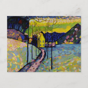 Cartão Postal De Festividades Paisagem de inverno por Wassily Kandinsky