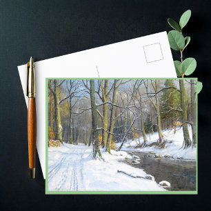 Cartão Postal De Festividades Paisagem de montanha no inverno