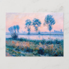 Cartão Postal De Festividades Paisagem no final do Verão pelo rio Havel