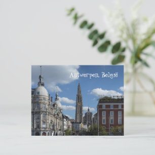 Cartão Postal De Festividades Paisagem urbana da cidade de Antuérpia Bélgica des