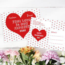 Cartão Postal De Festividades Palavra de amor do Dia dos Namorados