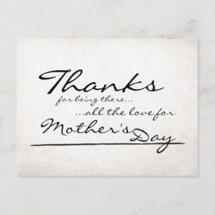 Cartão Postal De Festividades Palavras de Amor para o Dia das Mães com Gratidão
