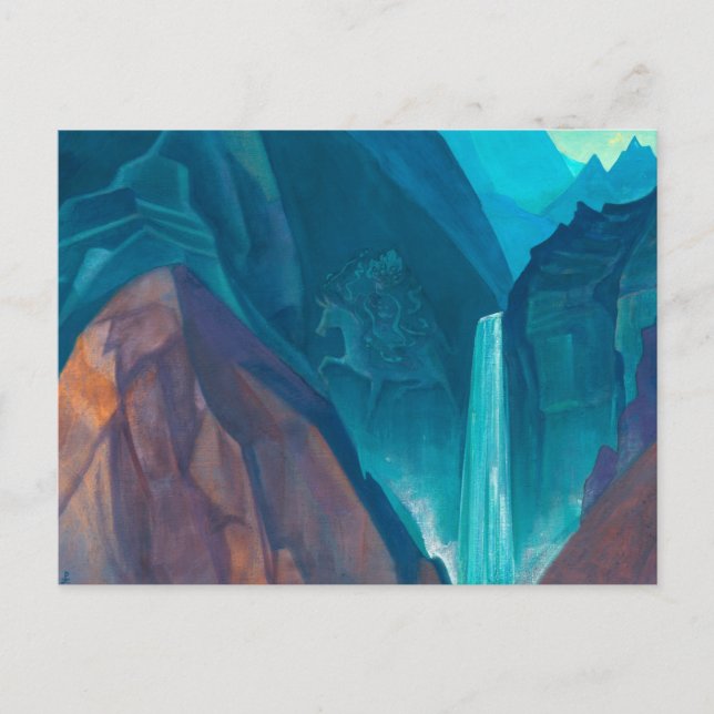 Cartão Postal De Festividades Palden Lhamo por Nicholas Roerich (Frente)