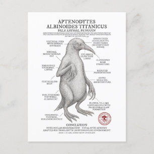 Cartão Postal De Festividades Pale Abissal Penguin (Inquérito Miskatônico sobre 