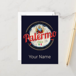 Cartão Postal De Festividades Palermo Capital Da Sicília Itália Vintage Souvenir