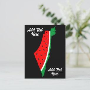 Cartão Postal De Festividades Palestina - Mapa Watermelon - Símbolo da liberdade
