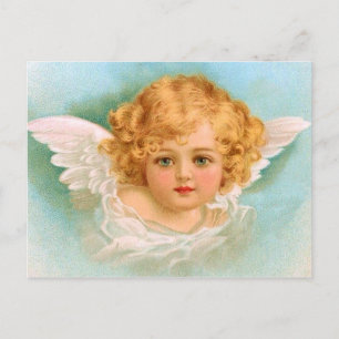 Cartão Postal De Festividades Palheta: Encantador Anjo de Natal