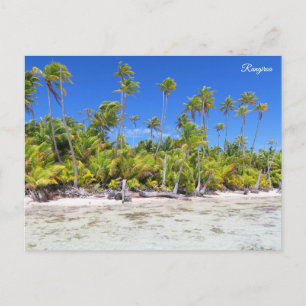 Cartão Postal De Festividades palmeiras de Rangiroa