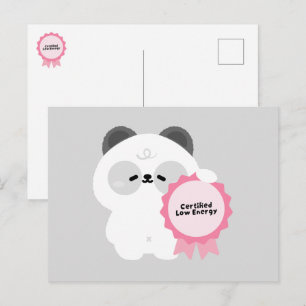 Cartão Postal De Festividades Panda Exausto Certificado