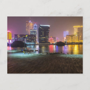 Cartão Postal De Festividades Panorama da China em Macau na Poster de presente n