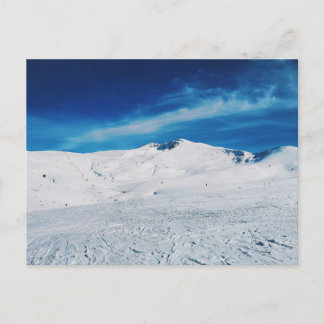 Cartão Postal De Festividades Panorama da Montanha Nevada Viagem Antiga