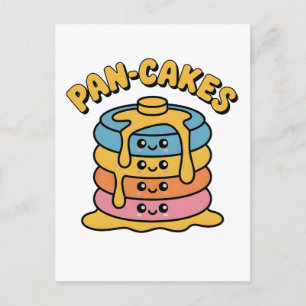 Cartão Postal De Festividades Panquecas Engraçadas Pansexuais LGBTQ Engraçado Mê