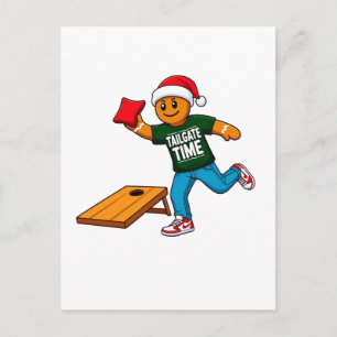 Cartão Postal De Festividades Pão de Mel Cornhole Natal Esporte Feriado