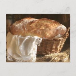 Cartão Postal De Festividades Pão Fresco Assado