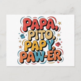 Cartão Postal De Festividades Papa Pito Pappy Pawer