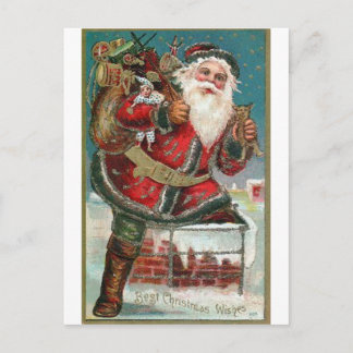 Cartão Postal De Festividades Papai Noel