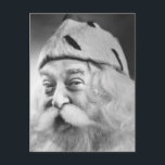 Cartão Postal De Festividades Papai Noel<br><div class="desc">Papai Noel (B&W),  (fim-acima),  marcas do retrato | George | AssetID: 72131126</div>