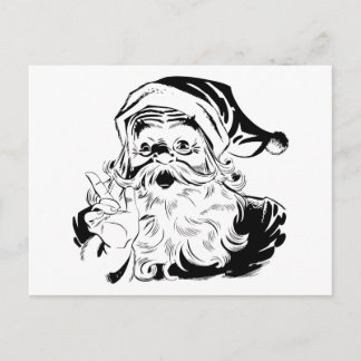 Cartão Postal De Festividades Papai Noel
