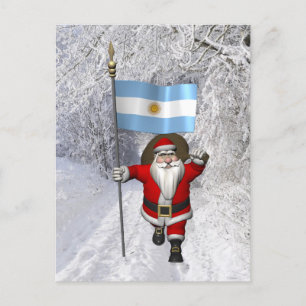 Cartão Postal De Festividades Papai Noel, Alferes Da Argentina