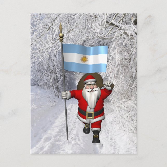 Cartão Postal De Festividades Papai Noel, Alferes Da Argentina (Frente)