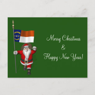 Cartão Postal De Festividades Papai Noel, Alferes Da Carolina Do Norte
