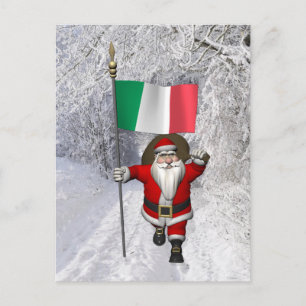 Cartão Postal De Festividades Papai Noel, Alferes Da Itália