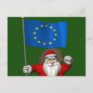 Cartão Postal De Festividades Papai Noel, Alferes Da União Europeia