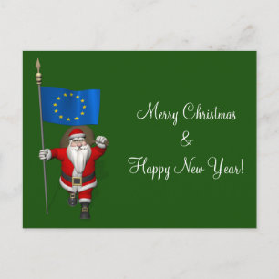 Cartão Postal De Festividades Papai Noel, Alferes Da União Europeia