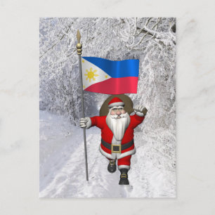 Cartão Postal De Festividades Papai Noel, Alferes Das Filipinas