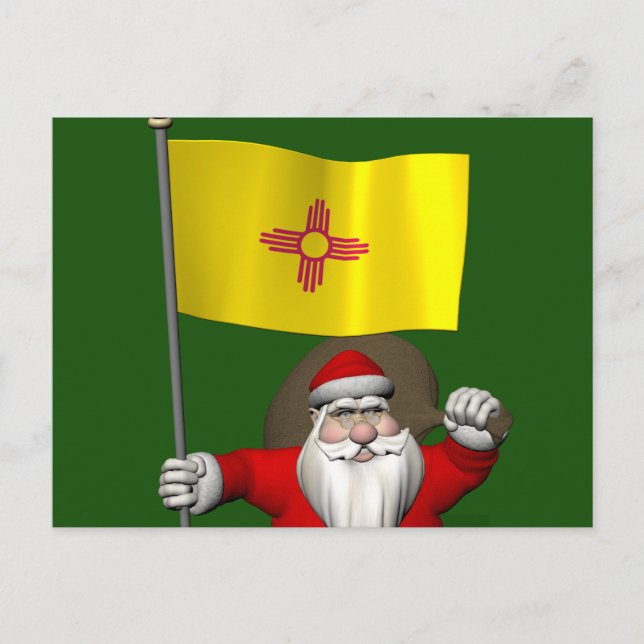 Cartão Postal De Festividades Papai Noel, Alferes Do Novo México (Frente)