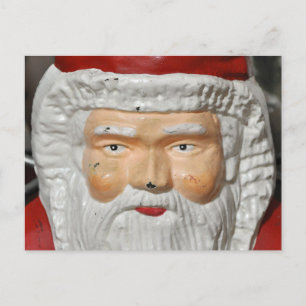 Cartão Postal De Festividades Papai Noel antigo, Natal, suporte de árvore,