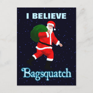 Cartão Postal De Festividades Papai Noel - Bagsquatch