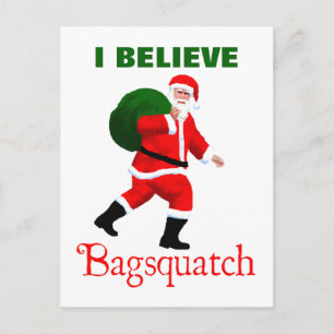 Cartão Postal De Festividades Papai Noel - Bagsquatch