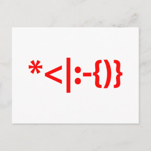 Cartão Postal De Festividades Papai Noel com Beard Christmas Emoticon