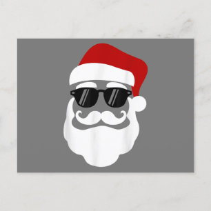 Cartão Postal De Festividades Papai Noel com Óculos de Sol Design de Natal Diver