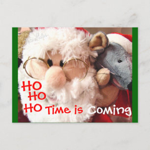 Cartão Postal De Festividades Papai noel de Ol & cartão alegres do rato -
