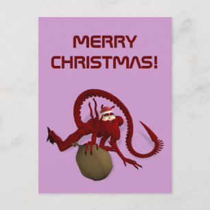 Cartão Postal De Festividades Papai Noel do Espaço Exterior