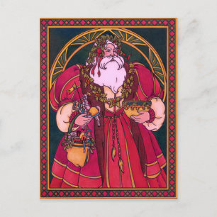 Cartão Postal De Festividades Papai noel do Velho Mundo