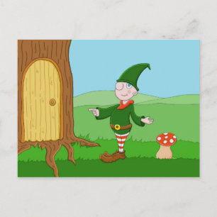 Cartão Postal De Festividades Papai noel Elf