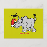 Papai Noel encontra um rinoceronte