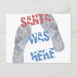 Cartão Postal De Festividades Papai Noel Estava Aqui