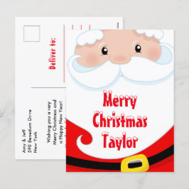 Cartão Postal De Festividades Papai Noel Felry Natal